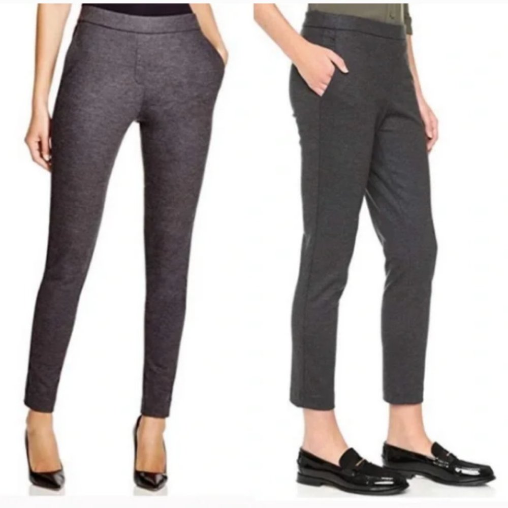 Theory Thaniel K Fixture Ponte Pants in Charcoal